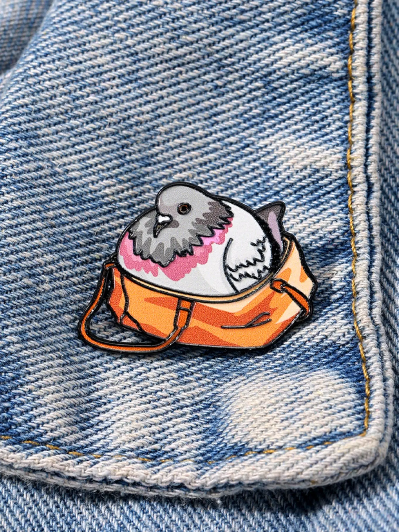 Chonk Pigeon Enamel Brooch Pin Charm Puffy fashion Decorative Brooches Ornaments Lapel Bag Badges Jewelry Gifts Fashion Accessory
