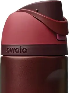 Owala FreeSip Insulated Stainless Steel Water Bottle with Straw, BPA-Free Sports Water Bottle, Great for Travel, 24 Oz, Black Cherry