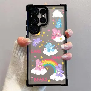 Cute cartoon C-Cares B-Bears Phone Case Suitable for Samsung Galaxy S26 S25 S24 A57 A37 A07 A26 A36 A55 A35 A06 A16 A05 A14 A24 A34 A54 A15 A05S A25 A04e A04 S23 S22 S21 FE Ultra Plus Edge 4G 5G Anti Fall Transparent Soft Back Cover