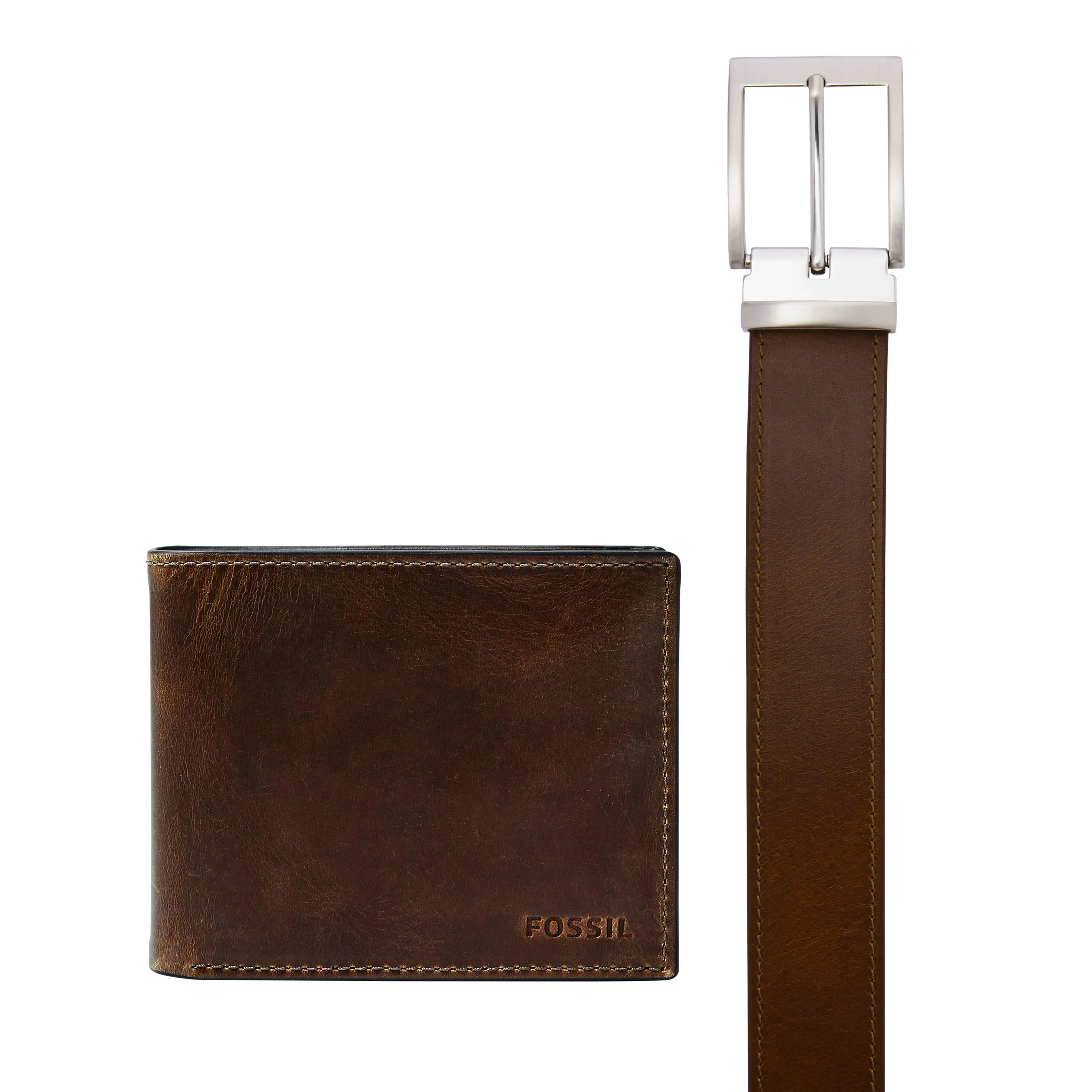 Fossil Men's Derrick Leather Gift Set Fossil Men's Derrick Leather Gift Set