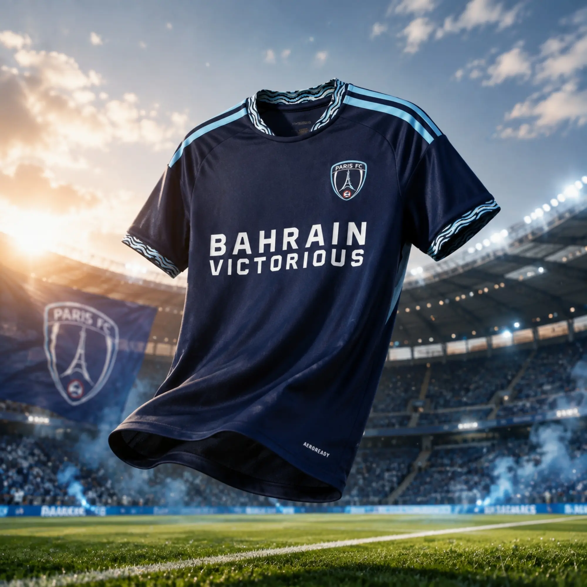 Paris FC Navy Soccer Jersey 2026  Full Logo Football Fan Shirt, Game Day Sports Top