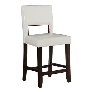 24" Vega Counter Height Barstool Hardwood White - Linon
