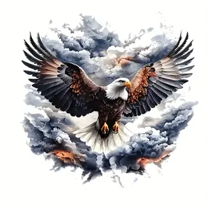 Stylish Eagle Cloud Pattern Car Stickers Car Decorative Sticker for Laptop Truck Motorcycle Windows Walls Vivid Colors Removable Decals for Glass Metal Ceramic Surfaces