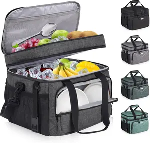 Insulated Lunch Bag for Men/Women - Large Adult Lunch Box - Leakproof Soft Warmer/Cooler Tote with Adjustable Shoulder Strap - Work & Travel Accessories, Picnic Bag, Food Storage