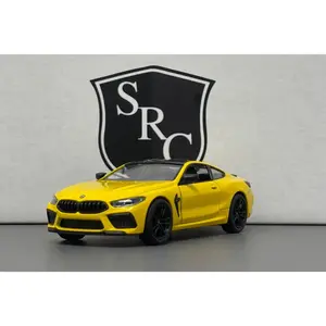 BMW M8 Competition Coupe - Yellow - Kinsmart 1:38 Diecast