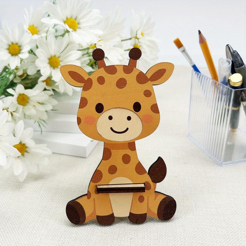Cute Wooden Eyeglass Holder, Giraffe Animal Display Stand, Nightstand Home Office Desk Glasses storage Glasses Case Holder Birthday Christmas Holiday New Year Business Gifts for Men Women Adults
