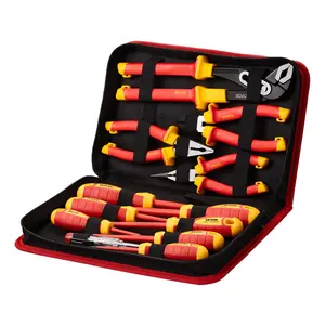 VEVOR Insulated Screwdriver Set, 12-Piece Professional Electrical Screwdriver Set, 1000V Insulated Electrician Tool Set, with Magnetic Phillips Slotted Tips, Insulated Pliers, and Diagonal Pliers