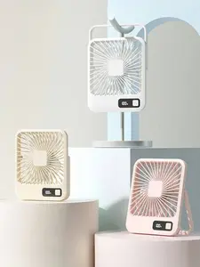 LMMAKE 5-Speed 180° Adjustable Desktop Fan Converts to Hanging Mode Ultra-Quiet USB Rechargeable Multi-Directional Cooling for Offices Dorms Bedrooms & Outdoor Spaces Ideal for Professionals & Light Sleepers Usb Desk Fan