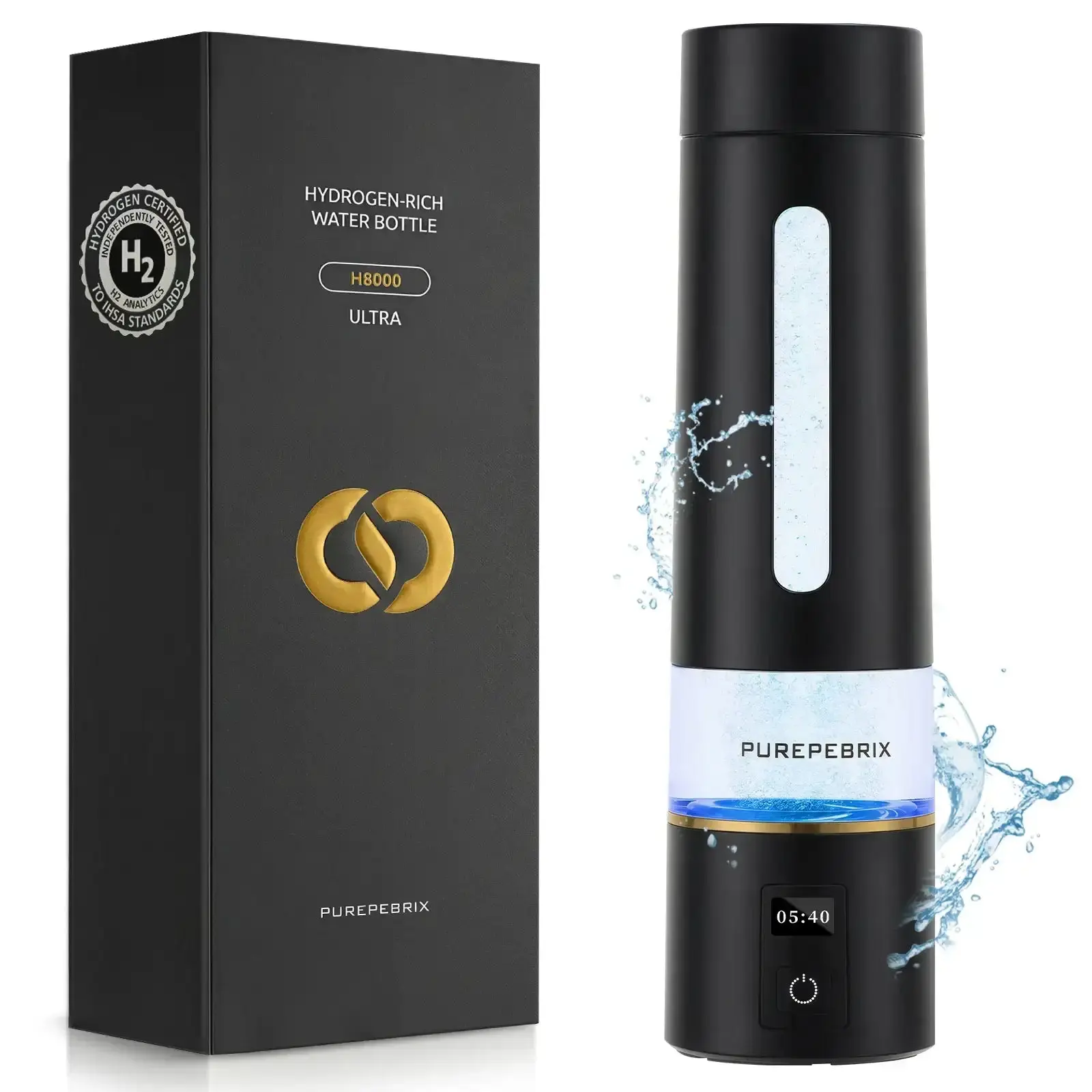Hydrogen Water Bottle Generator H8000 | Up To 8000 PPB Hydrogen Water Bottle Generator H8000 | Up To 8000 PPB