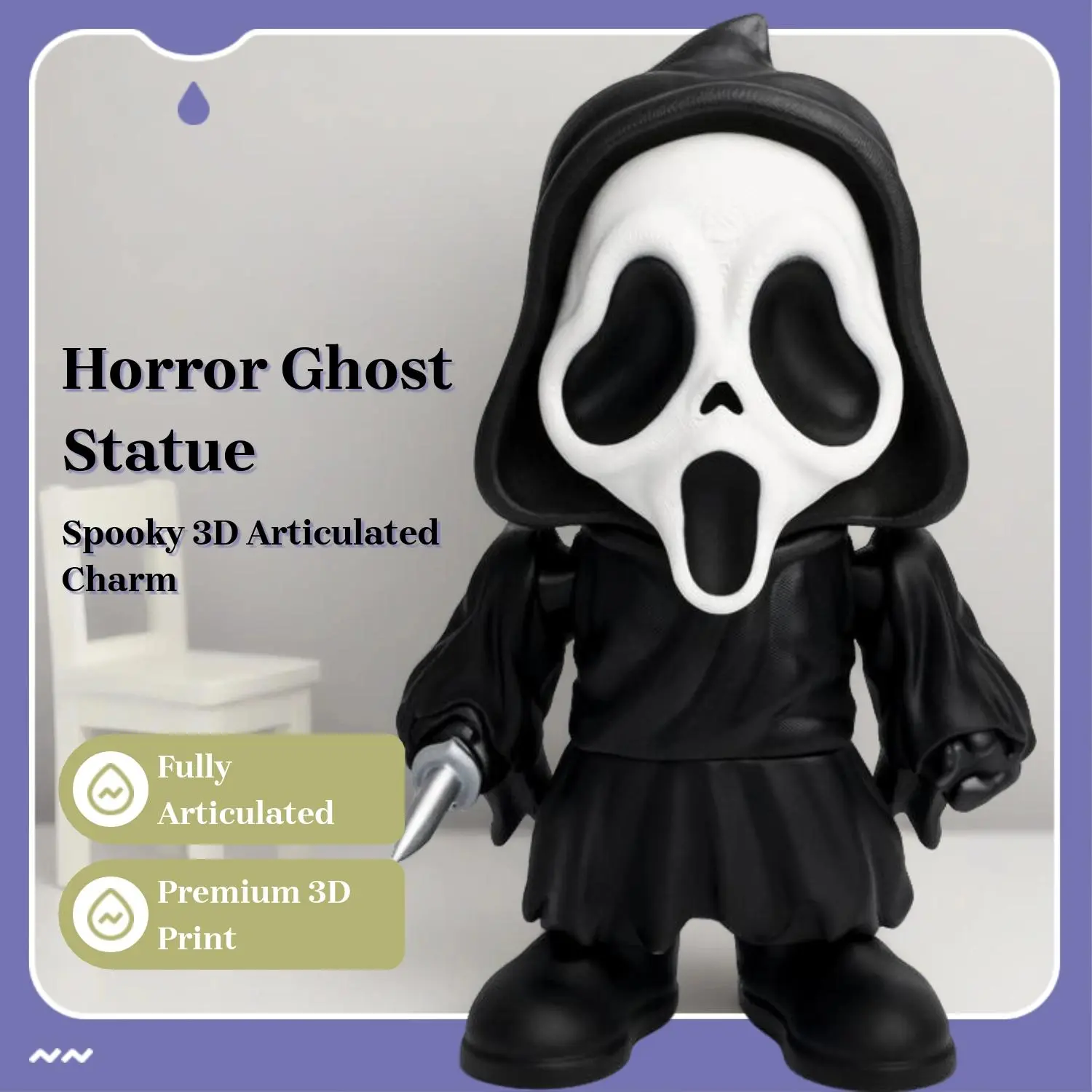 Scary 5in 3d printed articulated figure - TikTok Shop