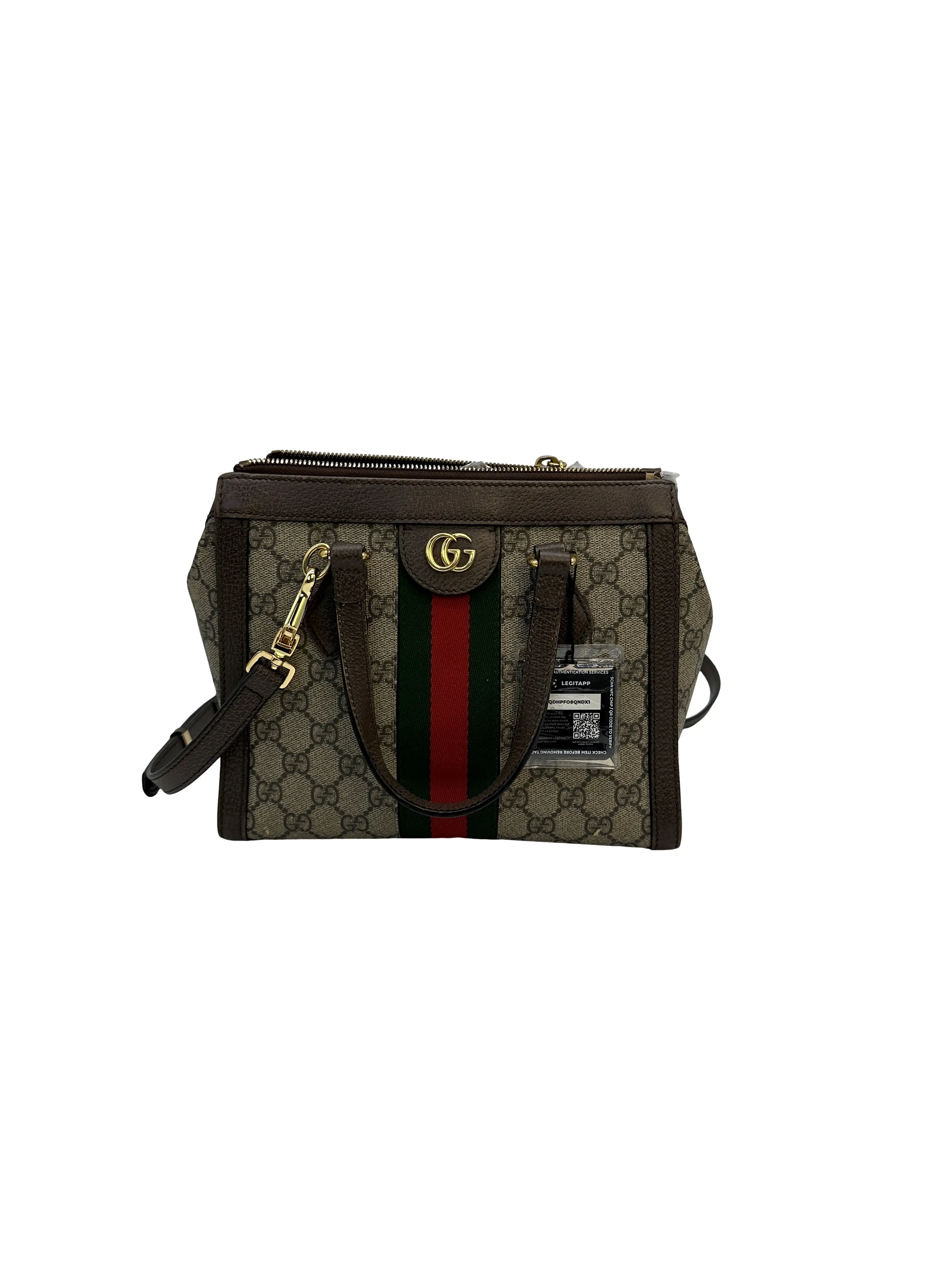 Pre-owned GUCCI LEATHER Tote Bags Ophidia GG Small Tote Bag