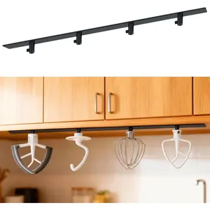 4 count Stand Mixer Attachment Holders Compatible with Kitchen Aid Mixer Accessories, Mixer Beater Scraper  Holders Storage Organizer, Securely Holds 4 Mixer Attachments Space Saver, Black