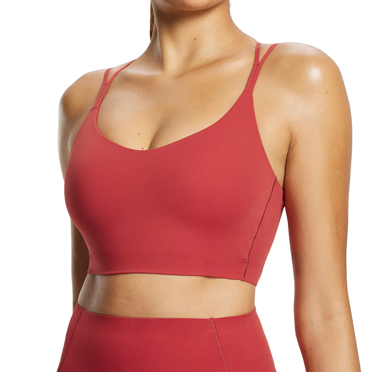 baleaf freeleaf Women's Sports Bra Padded Strappy Criss Cross Back Yoga Workout Bras Low Support Sports Bra