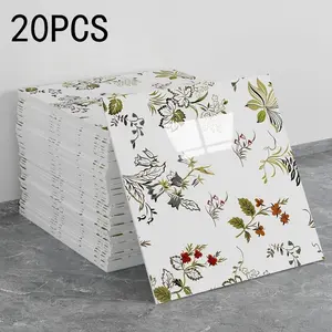 20 pieces of marble-free and adhesive-type waterproof PVC bathroom wall tiles, bathroom rear partition tiles, and bathroom and kitchen tiles that can be adhered to the wall surface.