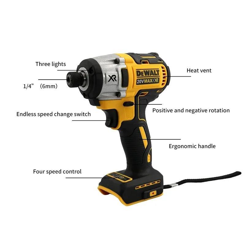 Dewalt DCF887 Brushless Motor Impact Driver 3250RPM Speed 20V Electric Screwdriver Drill Power Tool