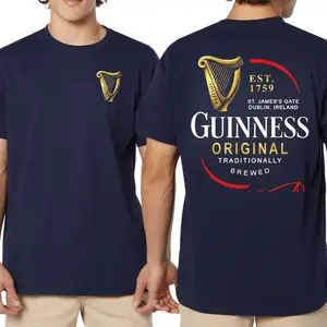 Guinness Original T-Shirt, Classic Pub Graphic Tee, Harp Logo & Dublin Design, Soft Cotton Blend Shirt, Irish Beer Lovers Apparel, Unisex Brewery Gift