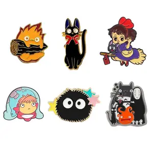 Cute Decorative Metal Anime Enamel Pins for Bags Clothes Home Decor