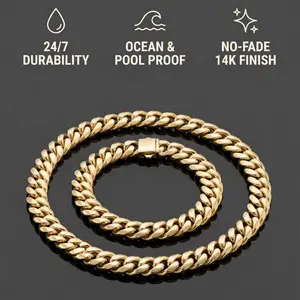 Luxury Cuban Link Necklace & Bracelet Set