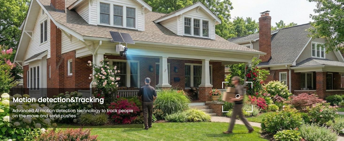 Hawkray 4G LTE Cellular Solar Security Camera, 360° Live View, 2K Color Night Vision, No WiFi Needed, PIR Motion Detection, Two-Way Talk, Built-in SIM Card, Wireless Outdoor Solar-Powered Surveillance