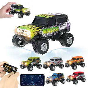 Mini Remote Control Car All-Terrain Climbing, Automatic Demonstration Mode, Spring Shock Absorption, 2.4g Interference-Free, LED Lights, Speed Gears, Rc Model Car