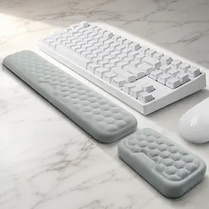 Ergonomic Memory Foam Mouse Pad & Wrist Rest Set Comfort Support for Office Gaming Home Use Trending PC Accessory Relief Fatigue