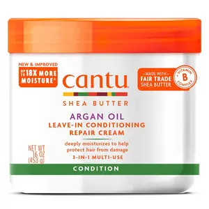 Cantu Argan Oil Leave in Conditioning Repair Cream, 16 Ounce