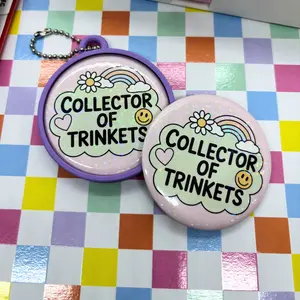 Collector of Trinkets | Large| Pin Back Button + Button Keeper Bag Charm