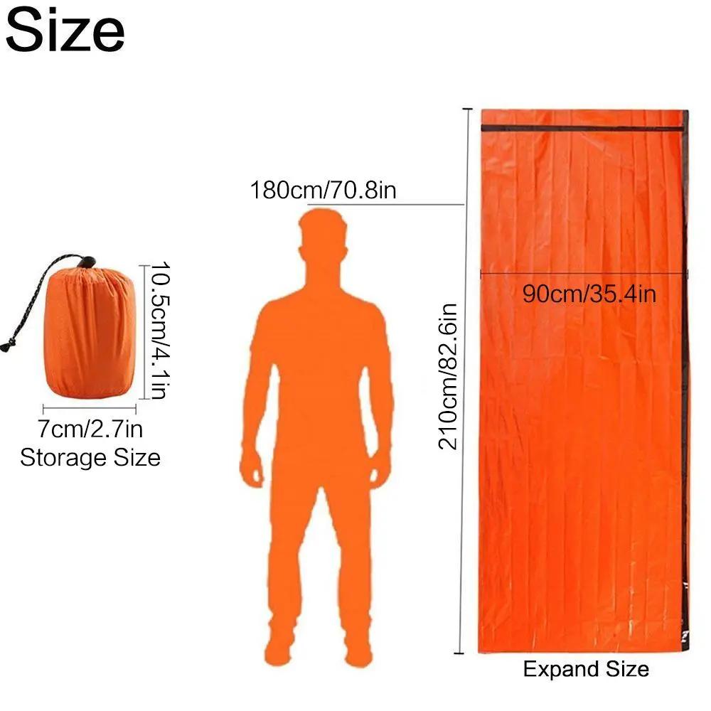 Emergency Sleeping Bag, Waterproof Blanket, Lightweight Portable Nylon Sleeping Bags for Camping, Hiking, Outdoor Adventure, Fishing Activity, Emergency Survival Gear, Emergency Survival Supplies