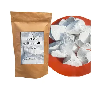 Prime Edible Chalk – Natural Crunchy White Chalk Chunks for Eating, Pica Cravings & ASMR – Pure Ukrainian – Eco Kraft Packaging – 4oz (115g)