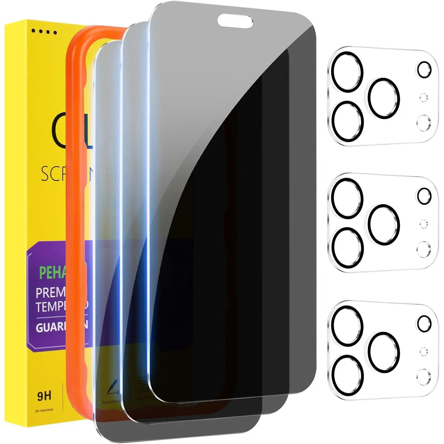 for iPhone 18 Pro Max Privacy Screen Protector+Camera Lens Protector