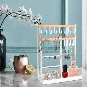 Jewelry Organizer, Jewelry Holder Organizer Earring Organizer and Necklace Holder, Velvet Ring Holder & Jewelry Dish,Jewelry Display Stand for Room Decor,Unique Birthday Gifts for Mom, Wife, Girlfriend