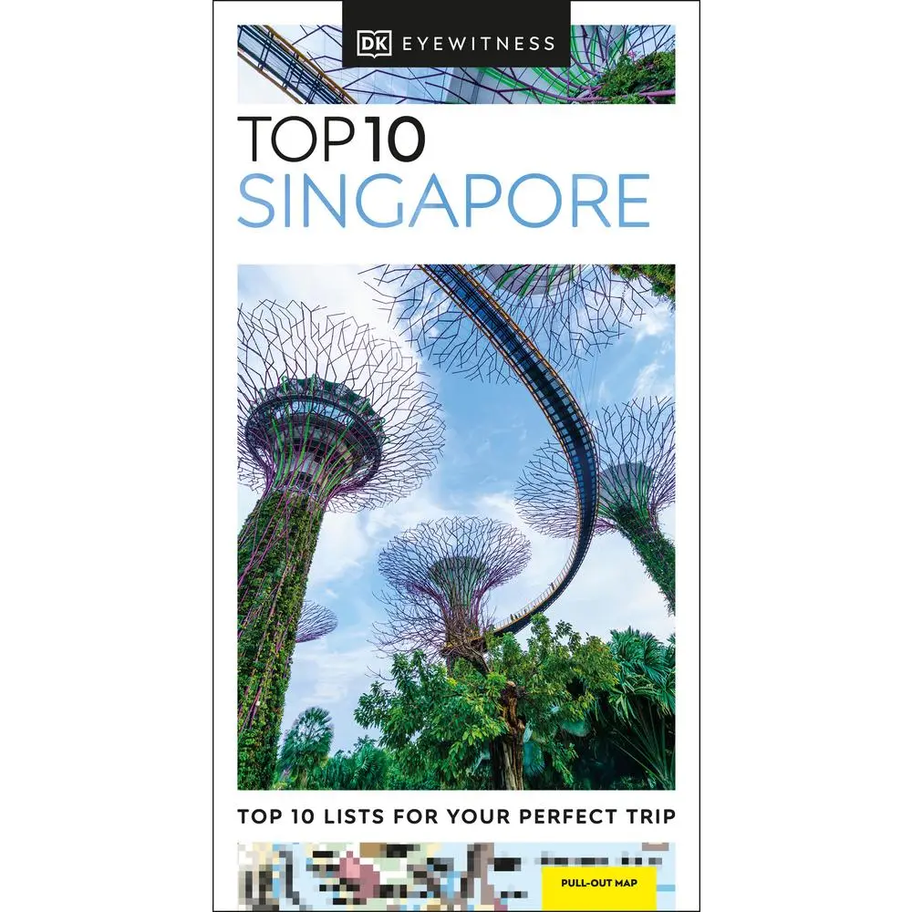 Used DK Eyewitness Top 10 Singapore Travel Guide - Dorling Kindersley (DK Publishing), Paperback, English, Good Condition, Full-Color Area Maps