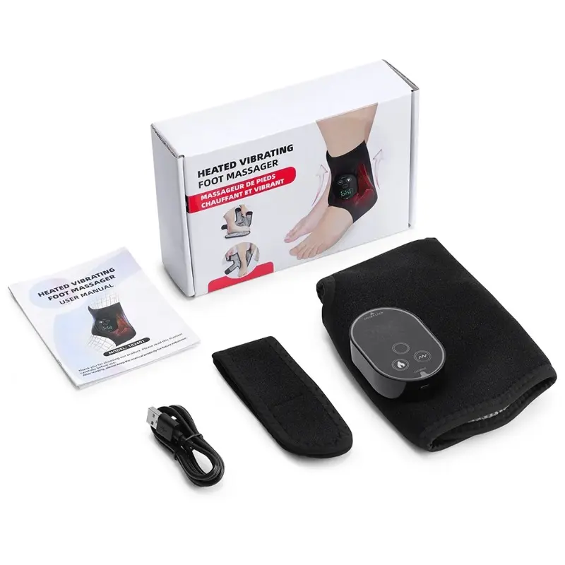 Three-In-One Electric Ankle Joint Massager, USB Rechargeable Massagers, 5-Level Heating Vibration, Foot Pain Relief, Circulation Massage, New Condition