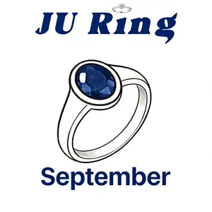 #69 E4  (September) 925 Sterling Silver Natural Gemstone Adjustable Ring Gifts for Women London Blue Topaz Sep.