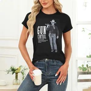 John Wayne happy shirts women ladies short t-shirts girls shirts birthday gift t-shirts tops slim fit Womenswear Baby country concert outfits shirts women vintage graphic tees clothing Cotton Cute country concert outfits shirts women clothing