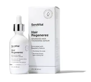 Serovital Hair Regeneres Thickening Serum for Damaged & Thinning Hair | Anti-Dandruff Scalp Serum with Raspberry Ketones & Keratin | 30 ml for Men & Women