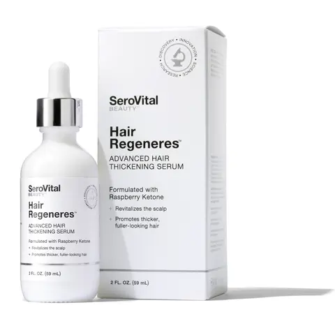 Serovital Hair Regeneres Thickening Serum for Damaged & Thinning Hair | Anti-Dandruff Scalp Serum with Raspberry Ketones & Keratin | 30 ml for Men & Women