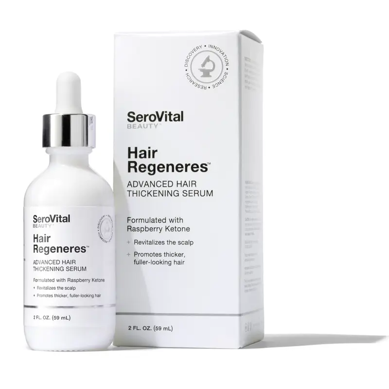 Serovital Hair Regeneres Thickening Serum for Damaged & Thinning Hair | Anti-Dandruff Scalp Serum with Raspberry Ketones & Keratin | 30 ml for Men & Women