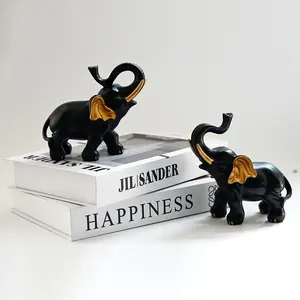 Charming Resin Elephant Figurine for Home Decoration, Multifunctional Office Decor, Unique Accent for Bookshelves or Living Room
