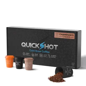 Quickshot Instant Cold Brew Coffee Capsules – 21 Count, 100% Arabica, Premium Espresso, Single-Origin & Creative Flavors, Freeze-Dried, Hot & Iced Ready, Rich Flavor On-the-Go