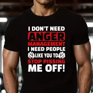Sarcastic Anger Management T-Shirt, Funny "Stop Pissing Me Off" Tee, Humorous Gift