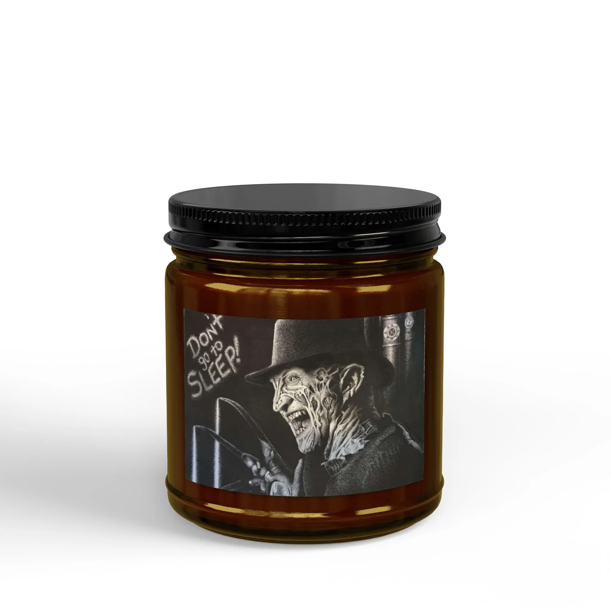 Freddy Krueger Nightmare on Elm Street Horror Candle | Soy Candle with Black Lid Home Decor