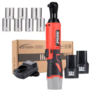 Electric Ratchet 3/8" Drive,225 Rpm,12v Cordless Ratchet,22 Ft-Lbs Electric Wrench Ratchet,Power Ratchet Wrenches Kit With 2 Packs 2.0Ah Lithium-Ion Battery Torque Li-Ion easter