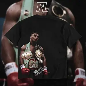 Fields Iron Mike Tyson Undisputed Champion Heavy Cotton Shirt Boxing Iron Mike Shirt Menswear Direct-to-garment Breathable Printingathable Printing