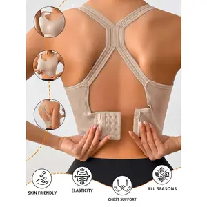 1pc Women's Seamless Sports Bra, Single Layer Full Coverage Design, Comfortable and Breathable for Yoga, Pilates, and Other Activities