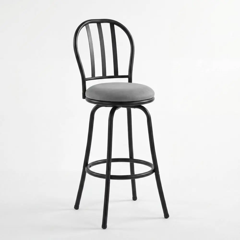 Robinson Adjustable Height Swivel Counter or Bar Stool Gray - Holi Furniture