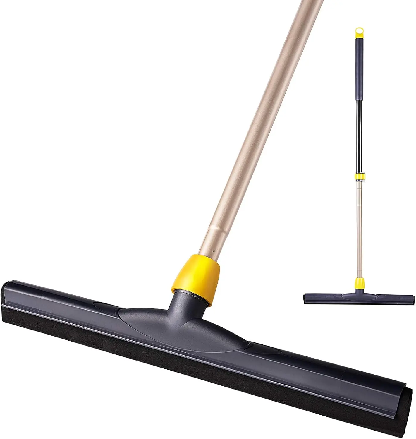 Floor  Scrubber Adjustable Telescopic Pole Heavy Duty Household Broom EVA   for Garage Courtyard Shower Bathroom Floor Marble Glass Tile Water  Cleaning