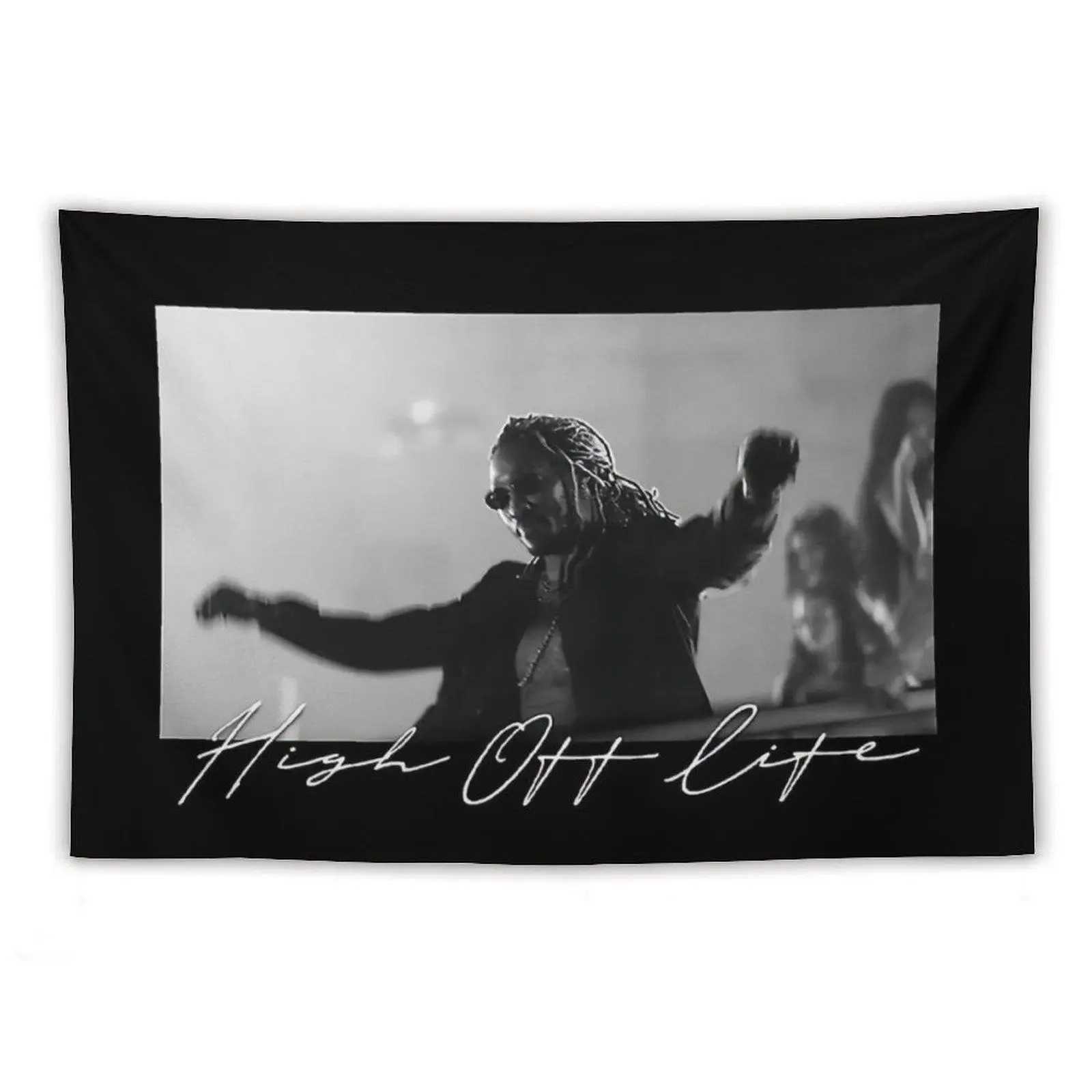 Rapper Future Tapestry High Off Life Album Cover Flag Tapestry for Room Aesthetic Living Room Bedroom Dorm Decor