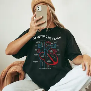 Cardiology Cardiac Nurse and Doctor Shirt, Heart Anatomy Gift, ICU CVICU Surgeon Medical Student Cardiac Rehab Graduation Gifts MTQ