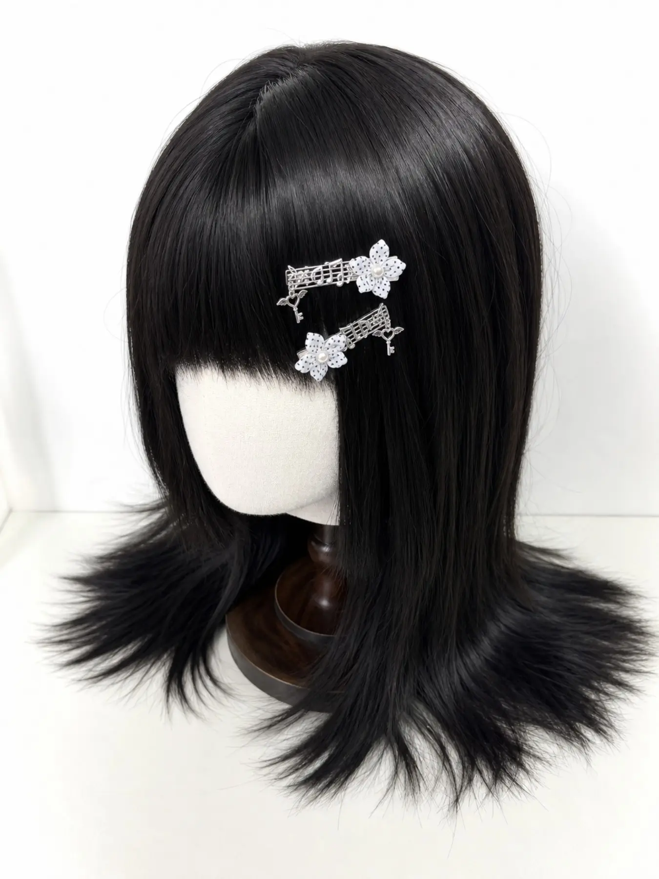 2PCS Music Note Hair Clips | Coquette Bow Hair Barrettes | Fairycore Pearl Cute Hair Accessories